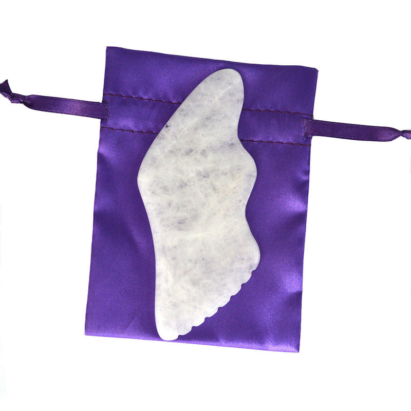 2024 Dispositivo de Massagem de Jade Branco Personalizado Facial e Corpo Gua Sha Stone Scraping Board para OEM/ODM