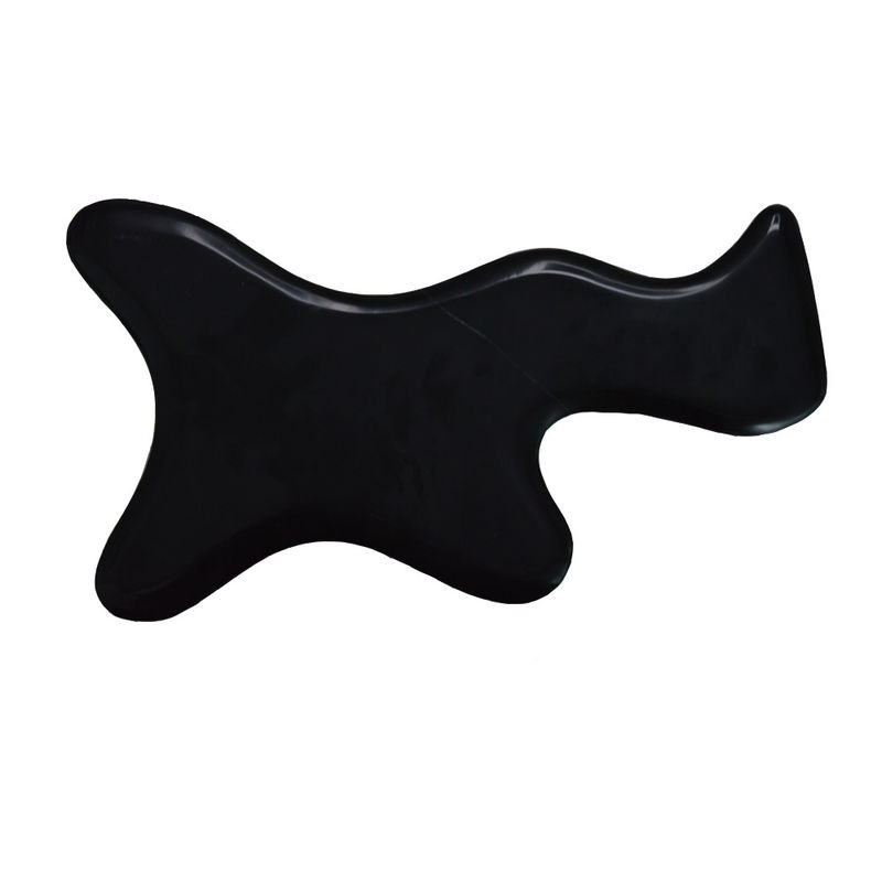 Black Bian Stone Gua Sha Scraping Massage Board para drenagem linfática do corpo inteiro e alívio da dor