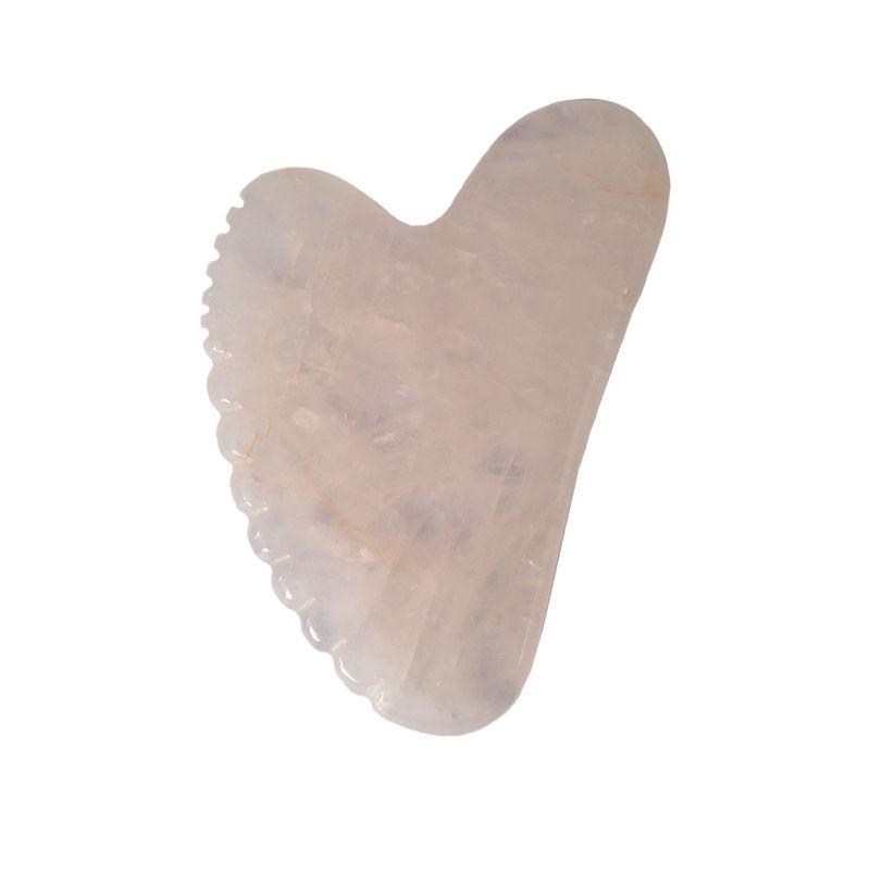 Facial Rosa Forma de Coração Rosa Quartz Jade Guasha Massager Gua Sha Mesa Massagem Ferramenta para Cuidados de Saúde Pessoal OEM / ODM