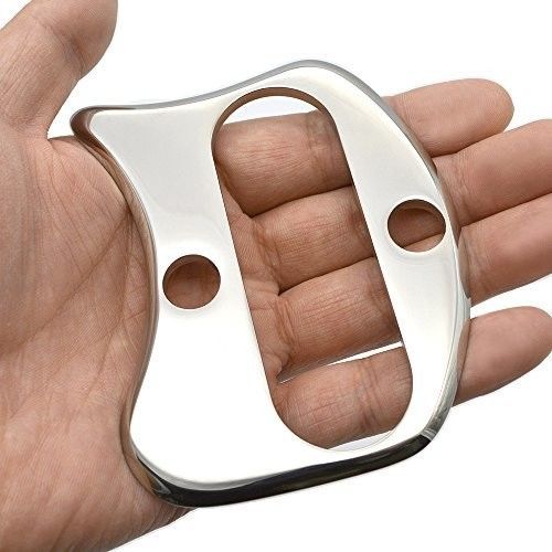 100*80*4,5mm MASSAGE Guasha de aço inoxidável ferramentas de massagem de raspagem Iastm Metal Gua Sha para reduzir rugas mais recente design