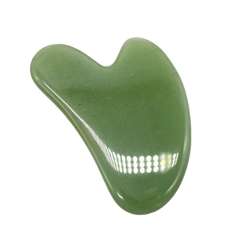 Acessório de massagem corporal em forma de coração Caixa Gua Sha feita de jade natural de aventurina em verde