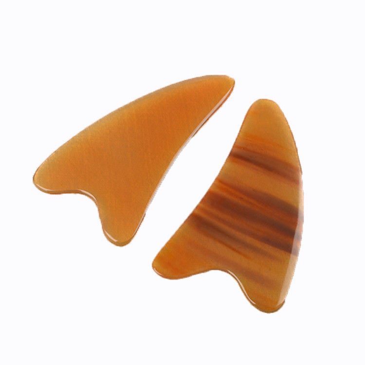 OEM/ODM Aceitável Ferramenta de Massagem de Corno de Búfalo Guasha para Rosto e Corpo Ferramenta Natural de Pedra Gua Sha