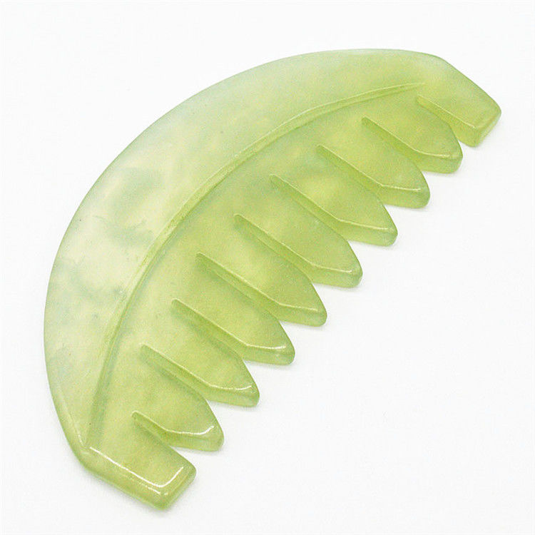 Função Musical 2024 Jade Gua Sha Natural Xiuyan Peite de Cabelo Jade Peites Ferramentas de Cuidados da Pele ABK-90 para Amantes da Cuidados da Pele