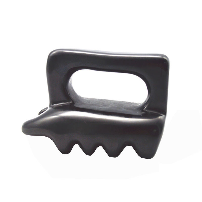 OEM ODM Melhor massagista facial para cuidados pessoais Beauty Gua Sha Tool Natural Black Bian Stone Guasha Brush Body Massager