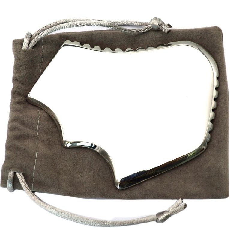 Massagista Ferro Inoxidável Gua Sha Massagem Ferramentas para Rosto e Corpo 304L grau médico
