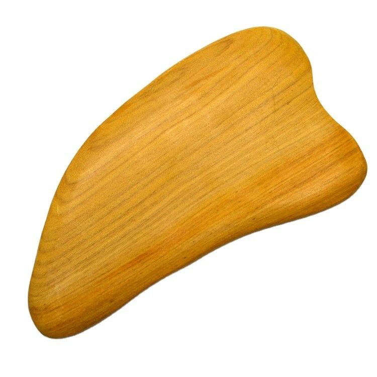 Ferramenta de Gua Sha de Madeira Natural para Escrava Facial Massagem Manual de Controle com fio Massagista Facial Escrava de Tabuleiro de Madeira