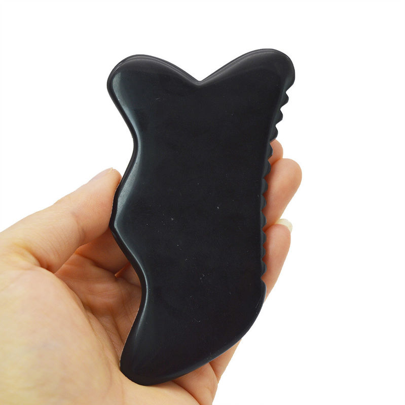 2024 Ferramenta de massagem Gua Sha portátil exclusiva de 7 bordas Gua Sha Bian Pedra Gua Sha Ferramenta facial Função cabeça Massagista de saúde