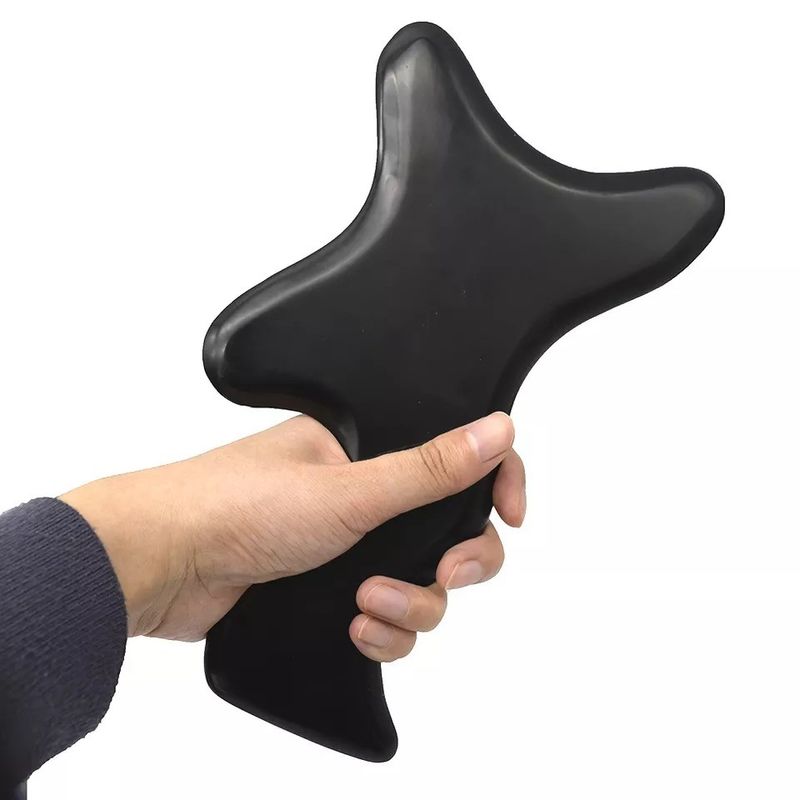 Pedra Bian Grande Negro Gua Sha Drenagem Linfática Ferramenta de massagem para pescoço costas ombro cintura glúteos Terapia corporal Ferramentas de massagem