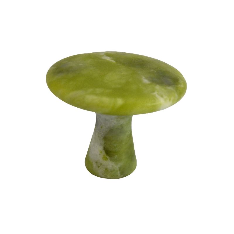 Pedra de massagem em forma de cogumelo verde para massagem de tecidos profundos e modo de massagem relaxante no abkgs-022