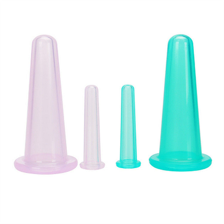 Terapia Facial Cupping Set 4 em 1 Copas de silicone para aparelhos de medicina chinesa e Eco-friendly